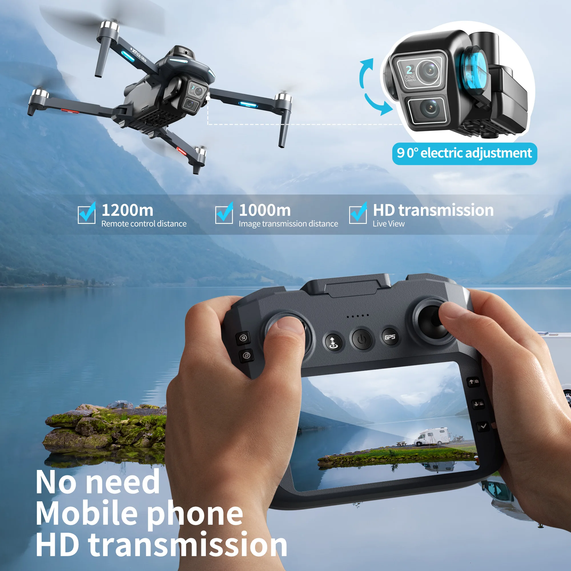 Drone GPS Originale XT606 MAX  - Drone Camera Night Vision recensione e prezzo